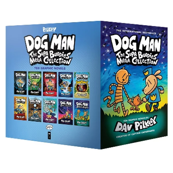 Dog Man: The Supa Buddies Mega Collection: From the Creator of Captain Underpants (Dog Man #1-10 Boxed Set) - by Dav Pilkey (Hardcover)
