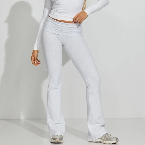 Garage Women's Soft Cotton Fold Over Flare Pants