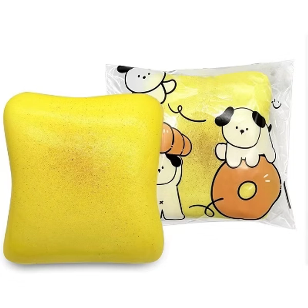 Link Bread Butter Squishy,Slow Rising Squishy, Stress Balls, Fidget Toy Yellow (1pk)