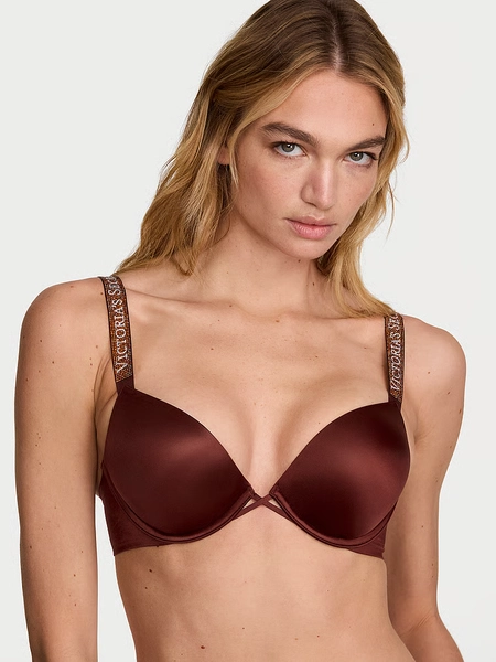 Bombshell Logo Shine Strap Add-2-Cups Push-Up Bra