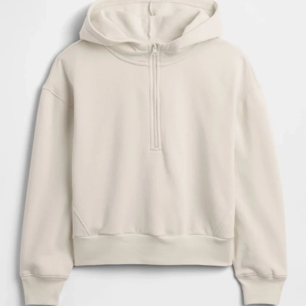 Gap Girls Relaxed Half-Zip Fleece Hoodie