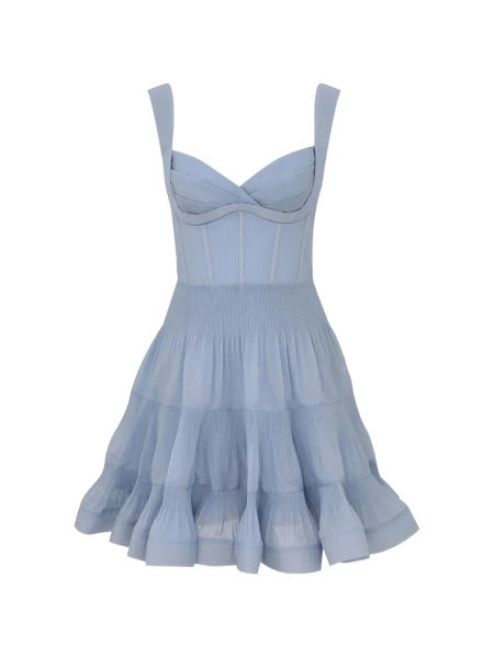 ZIMMERMANN pleated draped mini dress | 0