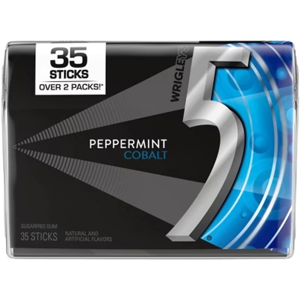 5 Gum Sugar-Free Peppermint Cobalt Gum - 35ct