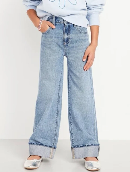Old Navy Kids High-Waisted Baggy Wide-Leg Jeans