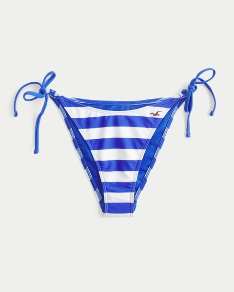Beaded Side Tie Cheeky Bikini Bottom