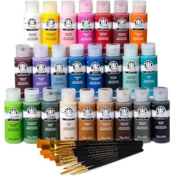 FolkArt 99445 24 Bottle Acrylic Craft Paint Set