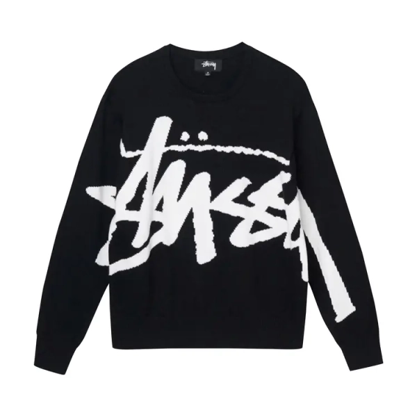 Goat Stussy Stock Sweater 'Black' - 117152 BLAC | GOAT