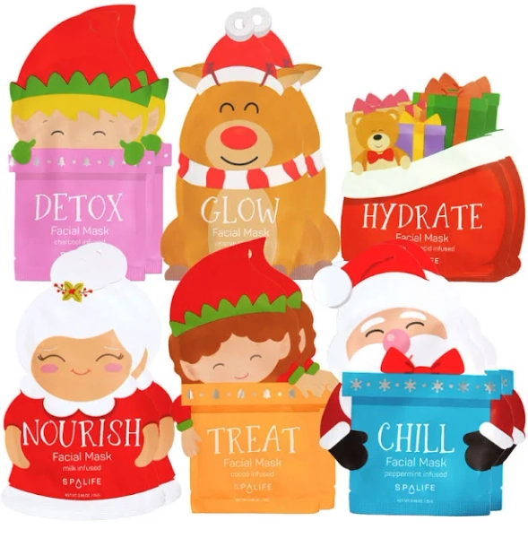 SpaLife Santa's Squad Hydrating Facial Masks