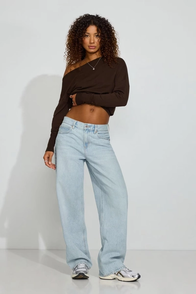 Carden Blue Low Rise Baggy Jeans