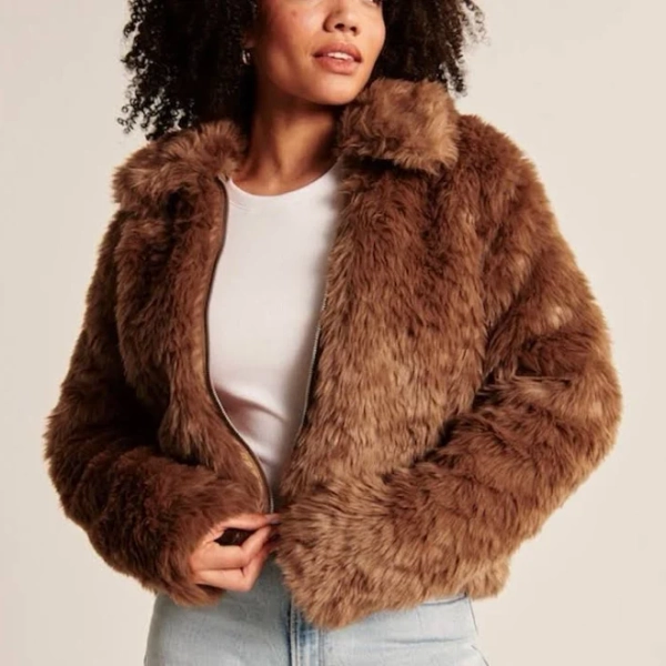 Abercrombie & Fitch Women's Faux Fur Coat