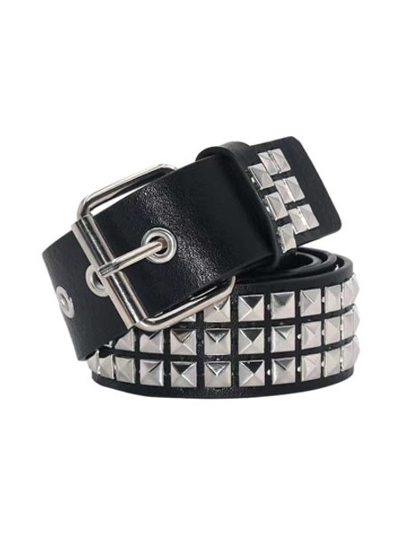 Street 1PC Stylish Punk Style Rivet Decor Versatile Jeans Belt Dress Belt Halloween Summer, School Fall, Autumn, Halloween