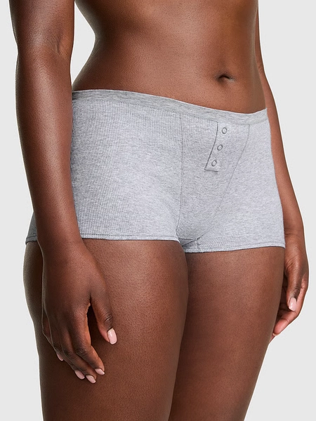 Women's PINK Cotton Dorm Boyshort Panty