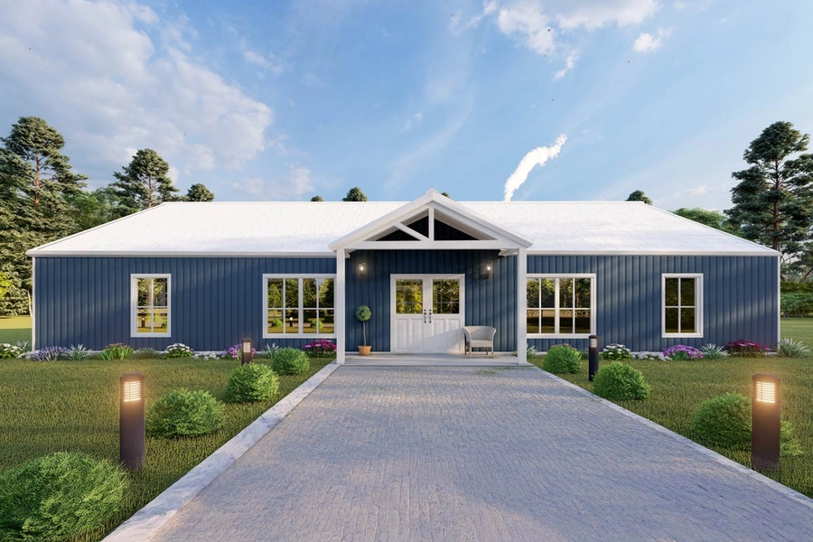 Plan 530139KTE: 4-Bed Country Ranch House Plan with Split Bedroom Layout - 2140 Sq Ft