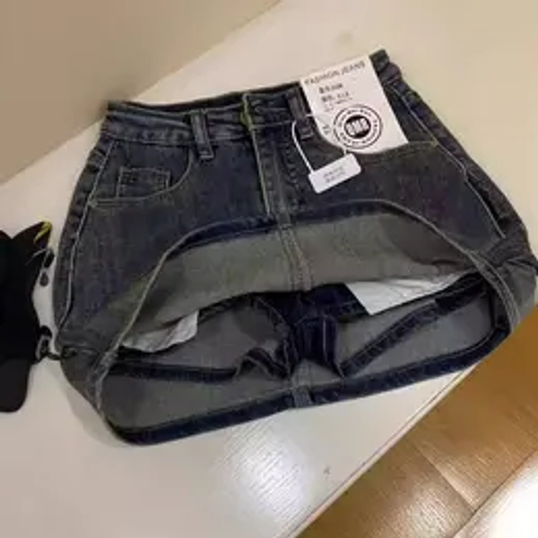 Retro Old Denim Skirt For Women With Small 2024 Summer New High-waisted Large Size Loose Versatile Anti-exposure Skirt pleated skirt outfit