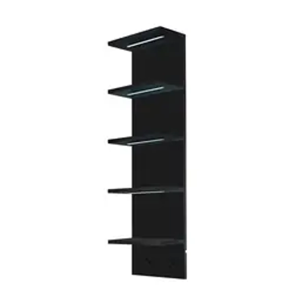 Sorbus LED Light Display Shelf 5-Tier Shelf Unit with Hooks