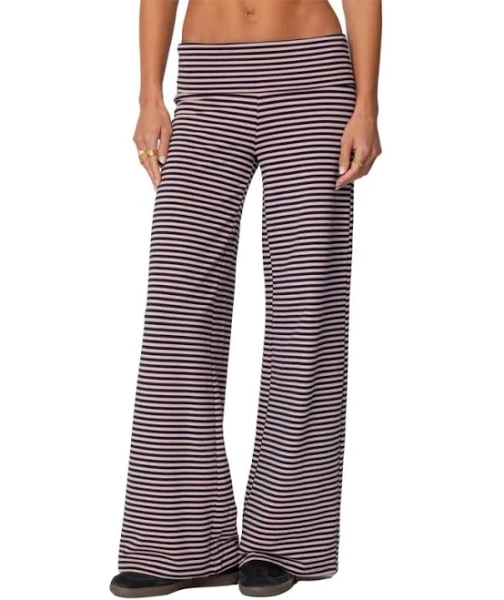 Edikted Women's Lilah Striped Fold Over Pants