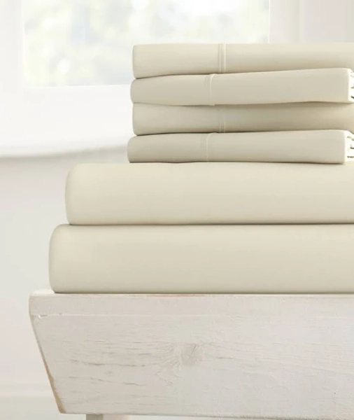 ienjoy Home Solids in Style Sheet Set King Ivory