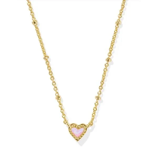 Kendra Scott Mini Ari Heart Satellite Short Pendant Necklace