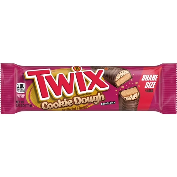 Twix Cookie Dough Milk Chocolate Bars, Share Size - 2.72 oz