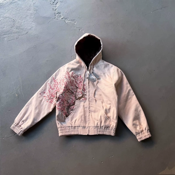 Derschutze Premium Quality Heavy-Duty Embroidered Cherry Blossom Hooded Cotton Jacket for Men Winter 2026 New Cotton-Lined Coat - AliExpress 