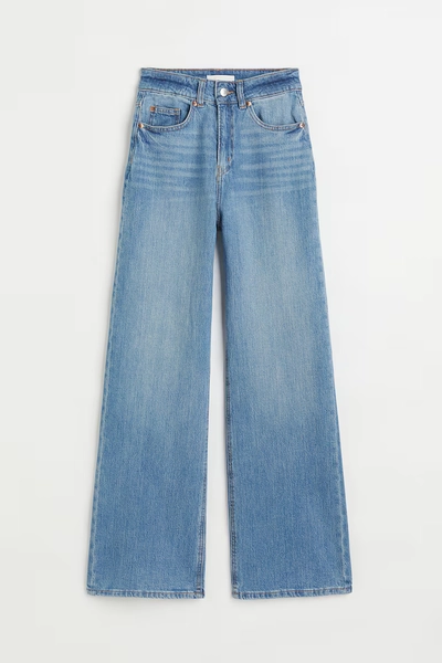 Harper High Rise Wide Leg Jeans - Denim blue
