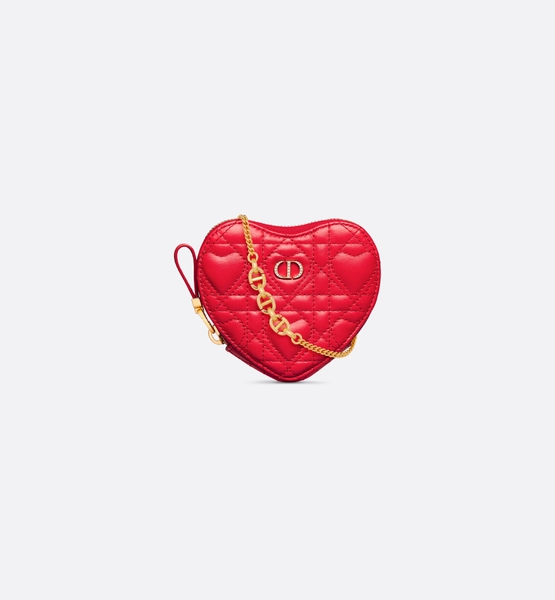 Dior Caro Heart Pouch with Chain