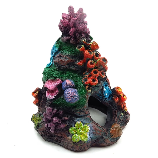 GreenJoy Fish Tank Rock Decor,Coral Cave Aquarium Decorations,Fish House for Rest Hide Play Colorful Small Size - Walmart.com