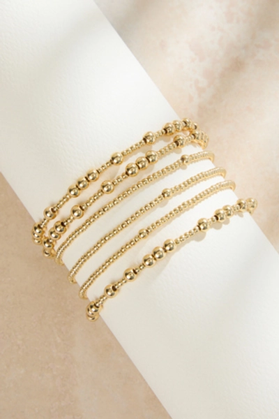 
        Dainty Gold Bead Bracelet Set in 18k Gold | Altar'd State
    