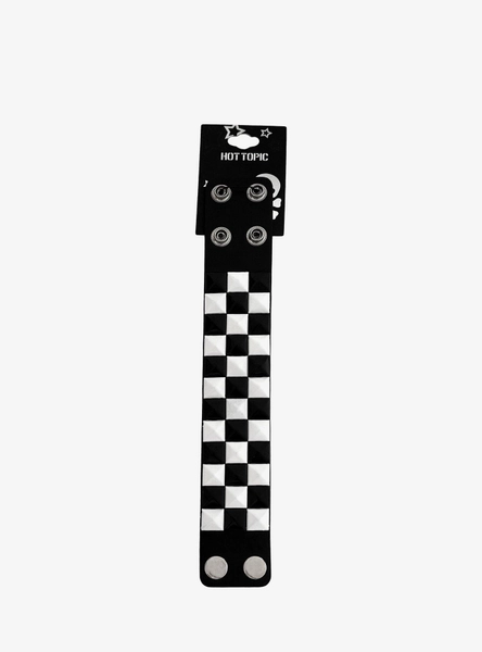 Black & White Pyramid Stud Bracelet