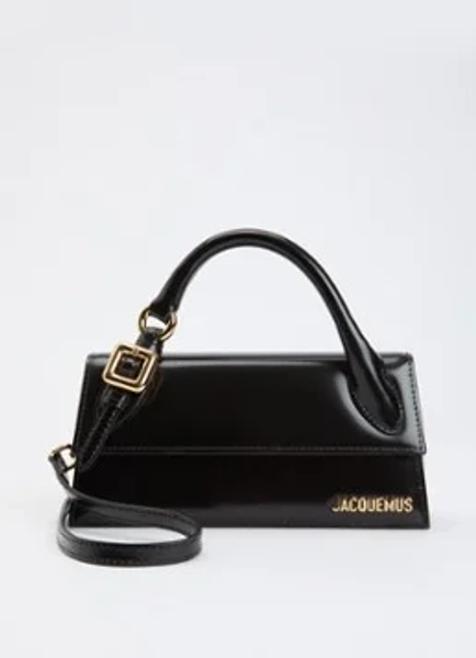 Jacquemus Le Chiquito Long handtas van kalfsleer met gespdetail - Zwart - 1 maat