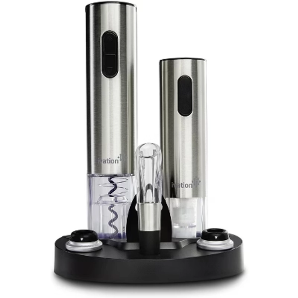 Ivation 7-Piece Wine Gift Set with Electric Bottle Opener, Wine Aerator, Foil Cutter, and More