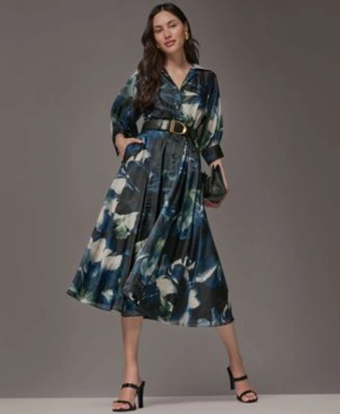 Women's Organza Printed Shirt Dress