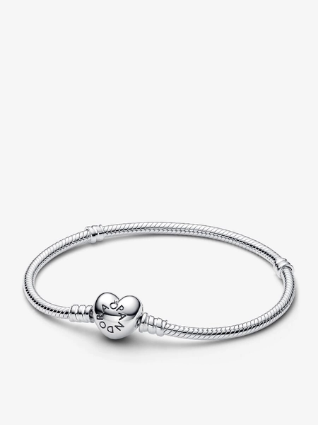 Moments Heart & Snake Chain Bracelet