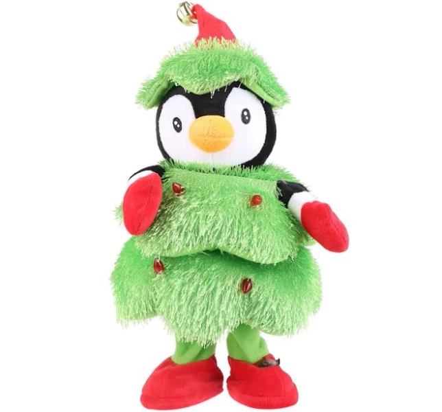 Ebern Designs Christmas Penguin Electric Dancing Singing Plush Toy
