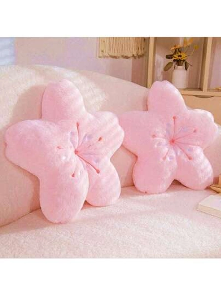 Christmas 1pc Cute Cherry Blossom Petal Pillow, Sofa Bedroom Tatami Living Room Cushion Flower Mat, Suitable For Halloween, Thanksgiving, Christmas, Birthday, Bridesmaid Gift, Party Decor, Room Decor, Bachelorette Party, Wedding Decor, Graduation Gift, Wedding Guest Favor, Birthday Party, Anniversary, Holiday Event, Mother's Day Gift, Back To School Gifthome Decor Gift For New Year