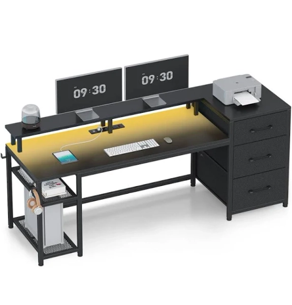 Sikaic 59 Inches Reversible Gaming Desk