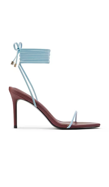 x REVOLVE Barely There Lace Up Heel