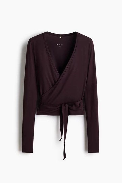 Sports Wrap Top in Modal