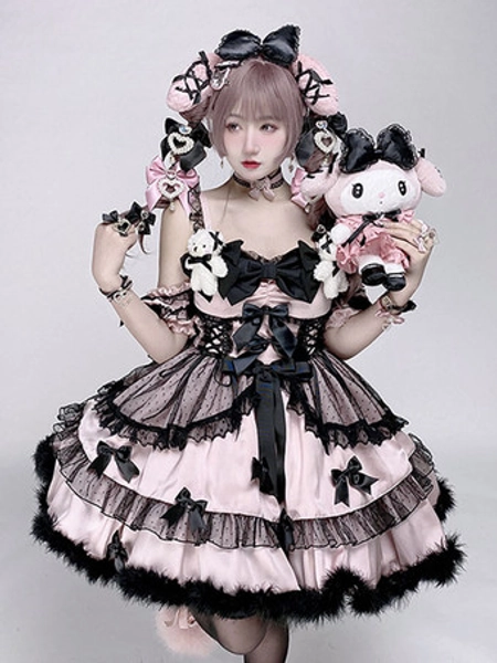 Sweet Lolita Dresses Ruffles lolita Singing Dress Princess Suspender Dress