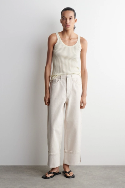 FACADE TURN-UP STRAIGHT-LEG JEANS