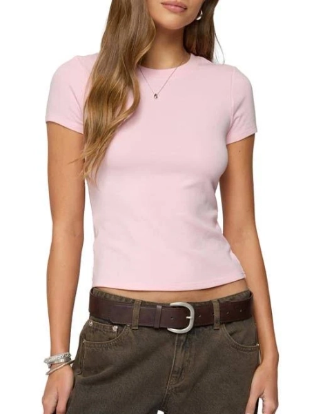 Edikted Women's Daphney Ribbed T-Shirt