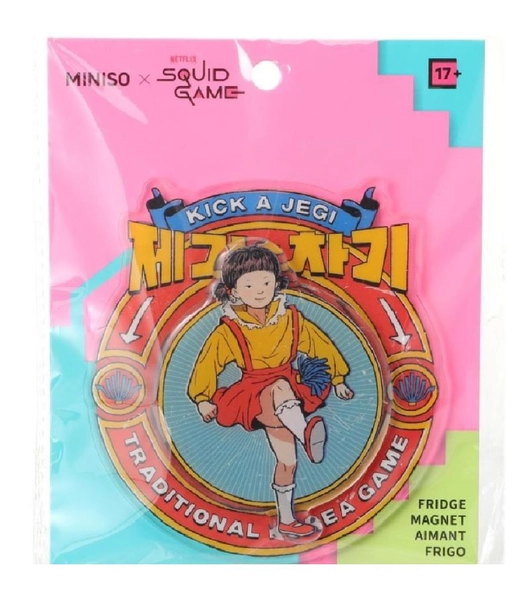 Squid Game Collection Rotating Kick A Jegi Fridge Magnet Girl