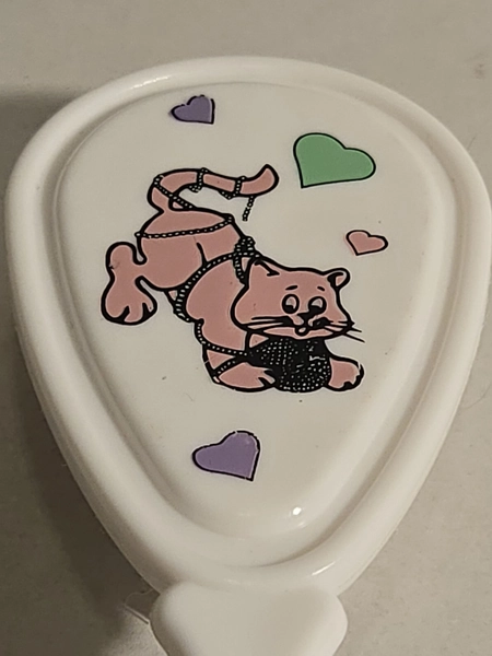Vintage Kitten And Hearts Baby Brush 1980s Or 90s Vintage Valentines