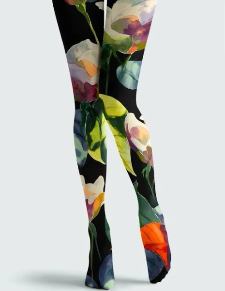Viken Plan Artistic Floral Tights