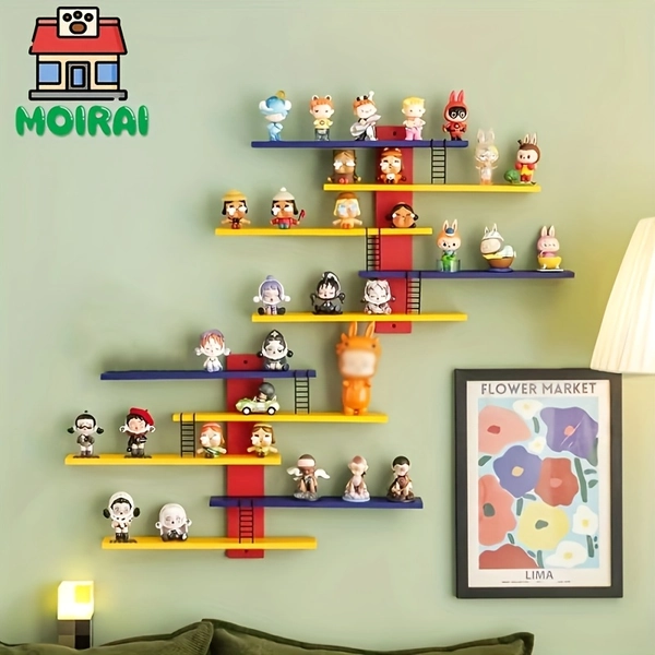 Display Rack for Action Figures from 1pc, Designed for Organizing Collectibles. It Is Easy to Assemble, Features Adjustable Spacing, And Includes a Platform Base. This Item Serves As a Decorative Gift for Home Display And Can Be Used As a Hanging Sh