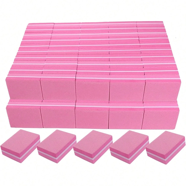 100 Pack Nail Buffers, Mini Buffer Block Nail File For Acrylic And Natural Nails, 100/180 Grit Nail Buffer Block Bulk Buffing Blocks For Nail Buff Professional Manicure File Blocks Set
