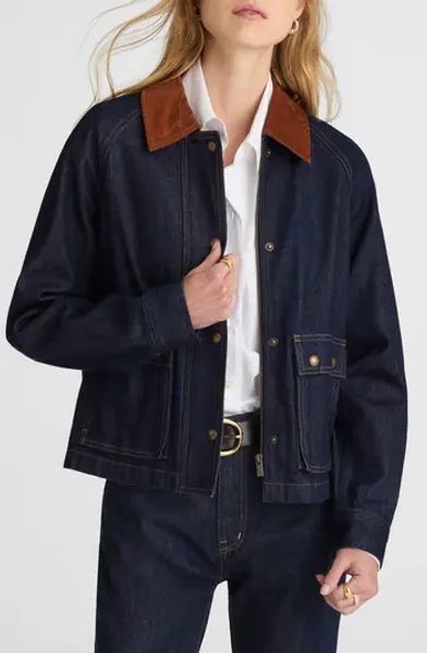 🫶🏻Corduroy Collar Denim Barn Jacket (REALLY WANT)