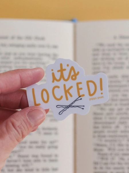 It's Locked Mystery Reader Bobby Pins Decal Sticker