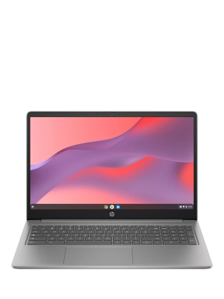 HP Chromebook 15a-nb0006na Laptop, Intel N100 Processor, 4GB RAM, 128GB, 15.6” Full HD, Natural Silver