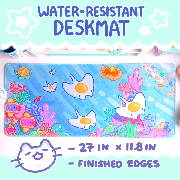 Manta Egg Desk Mat Mousepad